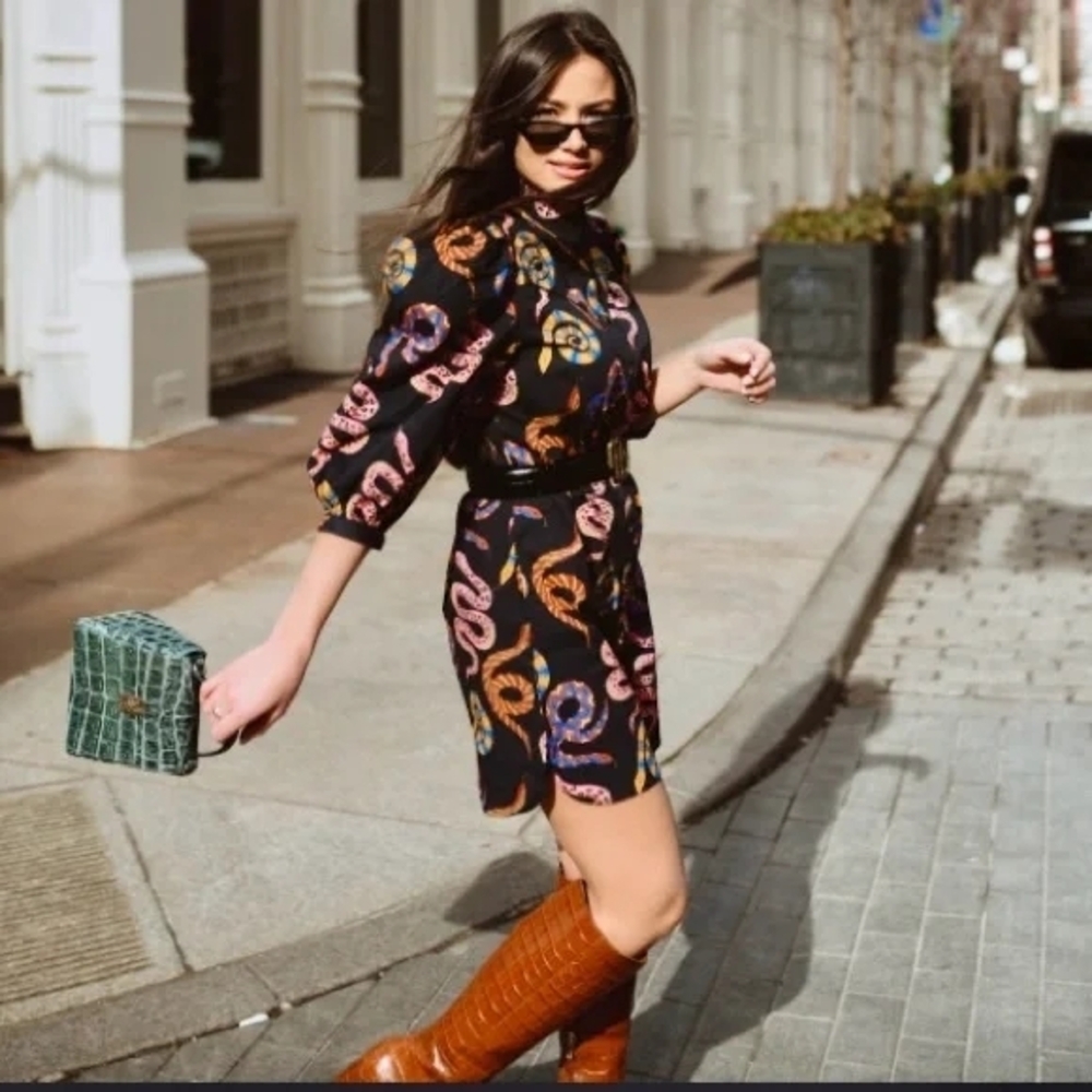 Stylish Black and Multicolor Dress